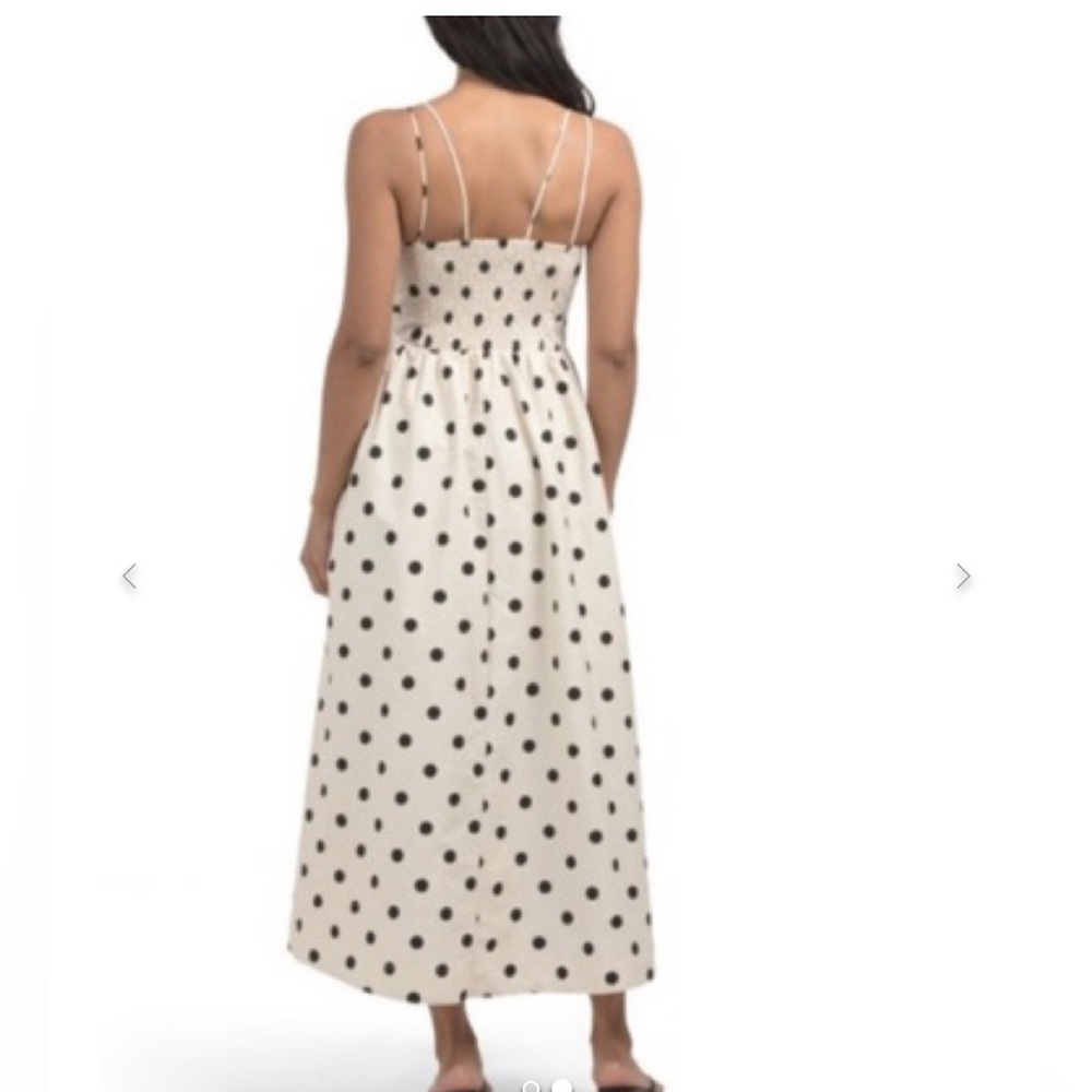 En Saison Polka Dot Tie Strap Midi Dress size XS - Picture 2 of 6